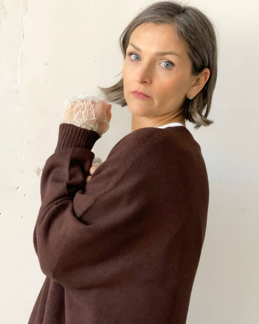 PULL GIROCOLLO JOHANNAH CIOCCOLATO