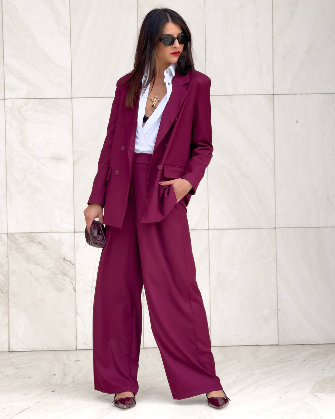 PANTALONE FLORENCE BORDEAUX