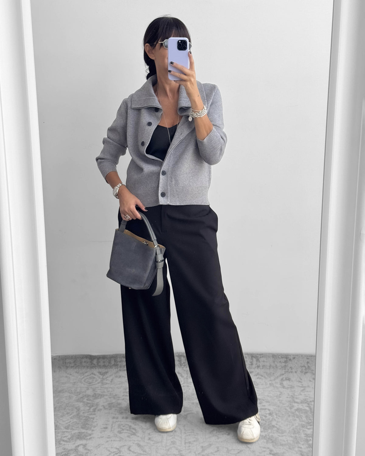 CARDIGAN GIACCA AURA GRIGIO
