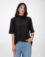 T-SHIRT CON SPALLINE SIRYA NERO