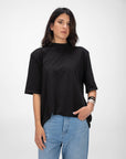 T-SHIRT CON SPALLINE SIRYA NERO