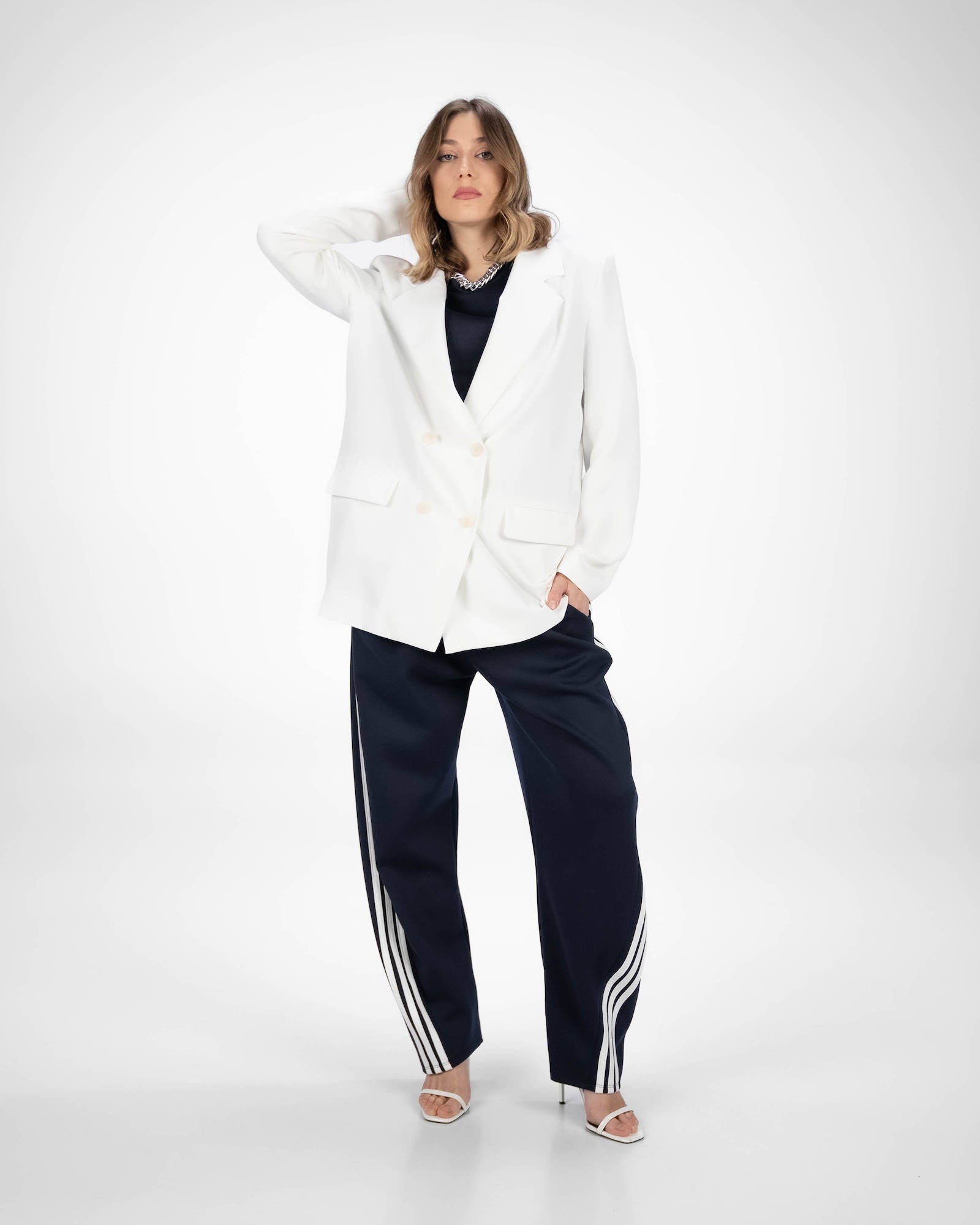 PANTALONE BARNEY OVETTO BLU BIANCO