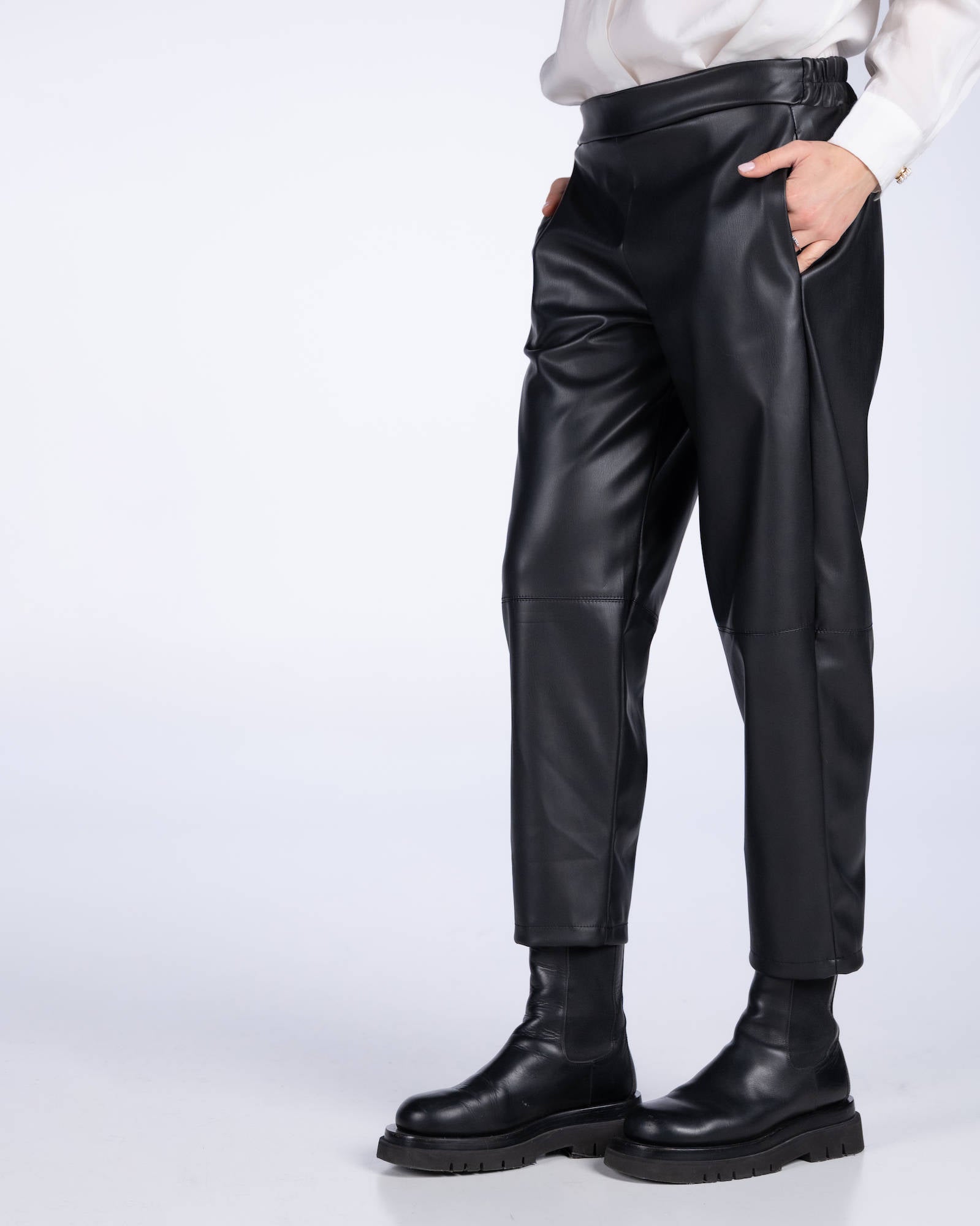 PANTALONE ECOPELLE KORA NERO