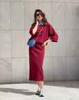 GONNA IN FELPA GINNY BORDEAUX
