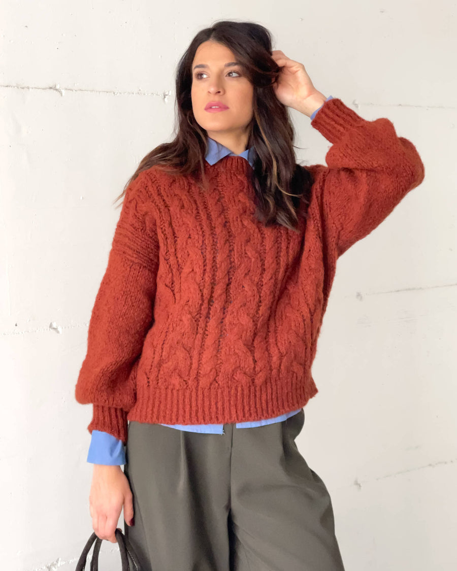 PULL TRECCIA OTIS MATTONE