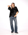 BLUSA PAILLETTES BETTY NERO