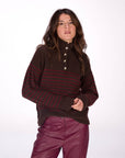PULL YSABELL CHOCO BORDEAUX