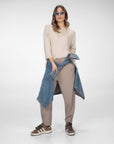 MAGLIA IN VISCOSA MELROSE SABBIA