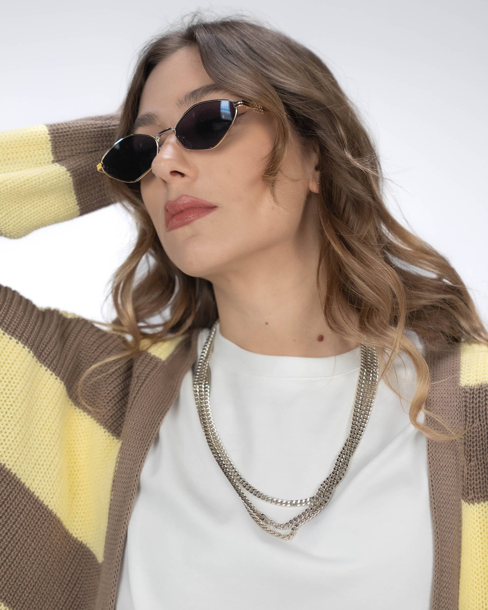 COLLANA A TRE FILI VELIN ARGENTO