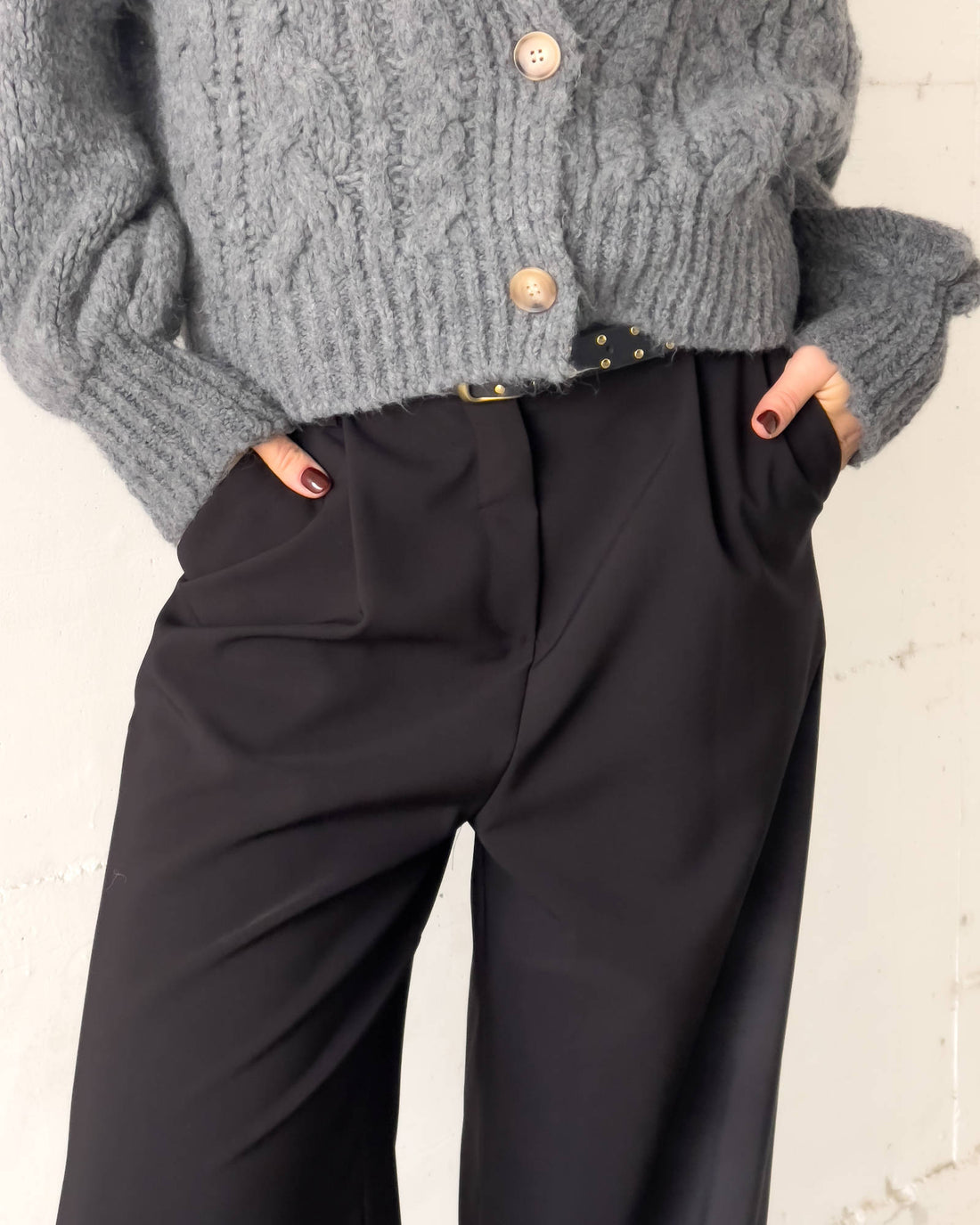 OVERSIZED DAMIAN TROUSERS NERO