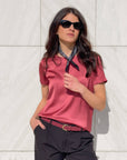 T-SHIRT SATIN NORA ROJO