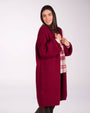 MAXI CARDIGAN COMFY BORDEAUX