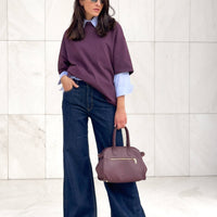 T-SHIRT OVER LUNGA KIARA DARK PLUM