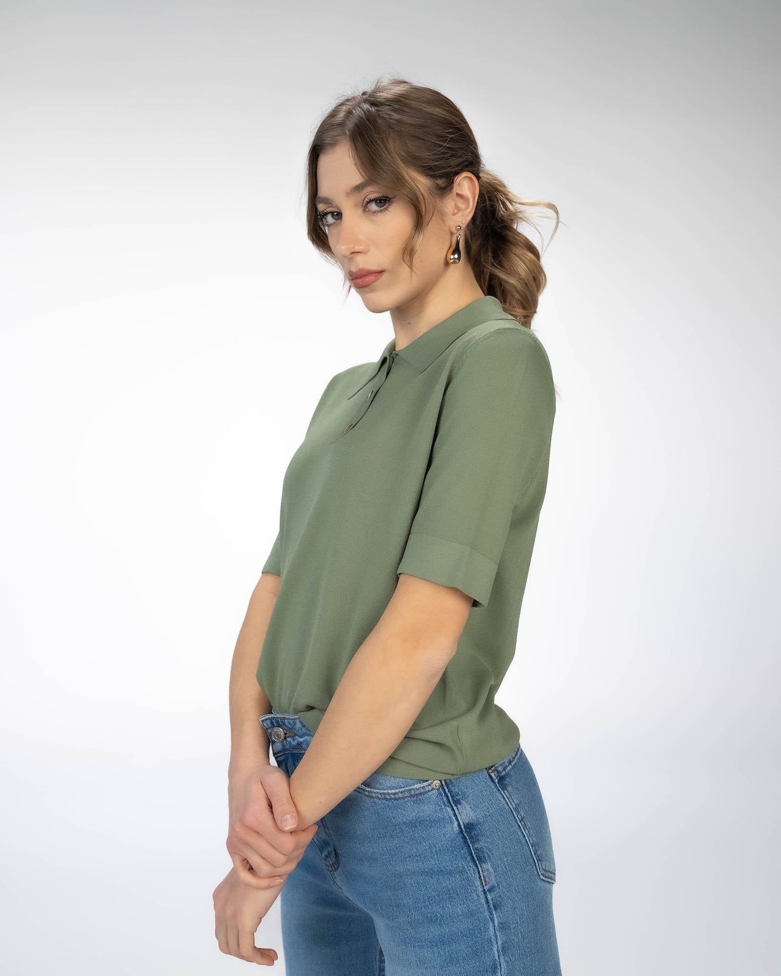POLO IN MAGLIA POLINA VERDE