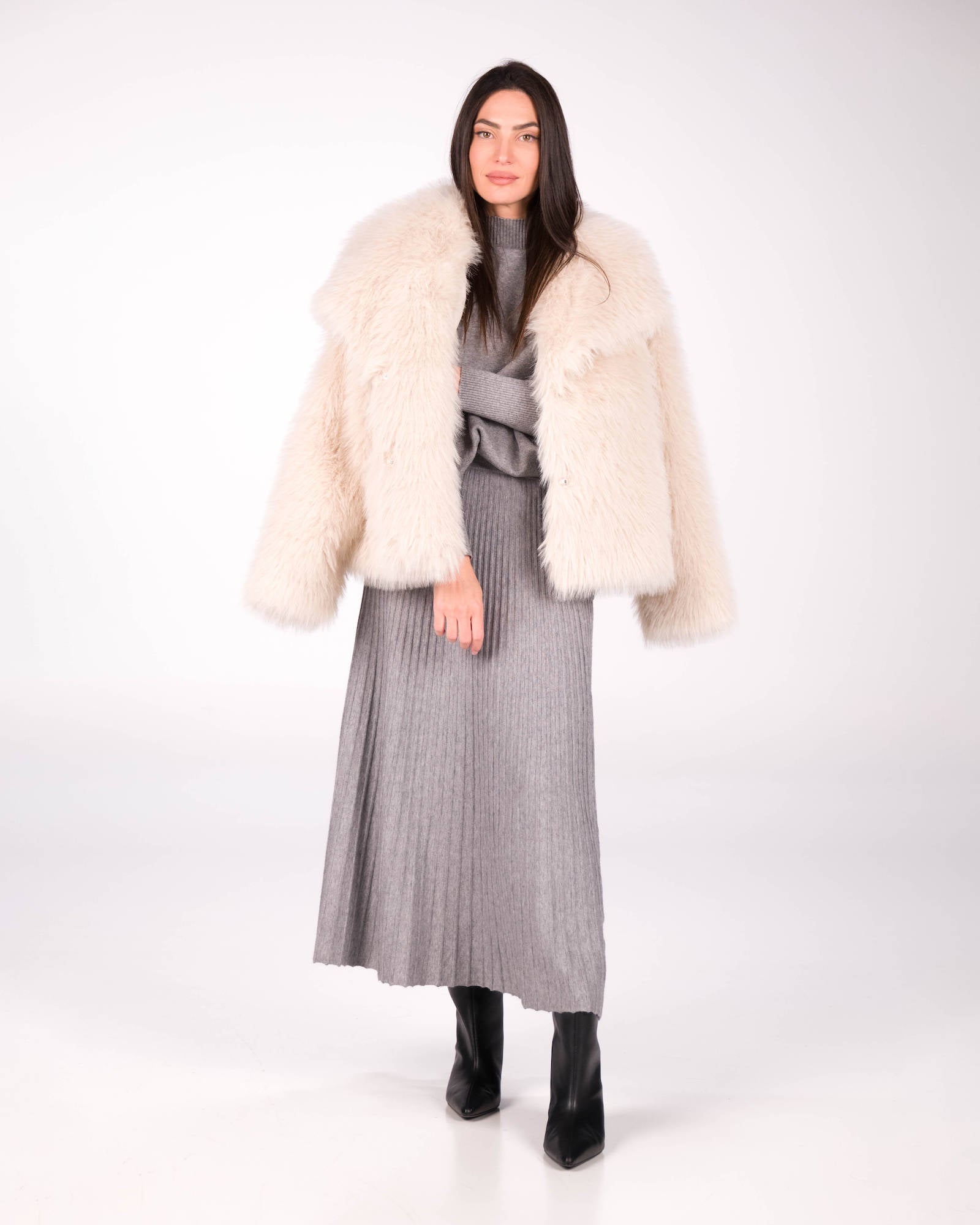 ECOPELLICCIA MINI ARTEMIS GHIACCIO