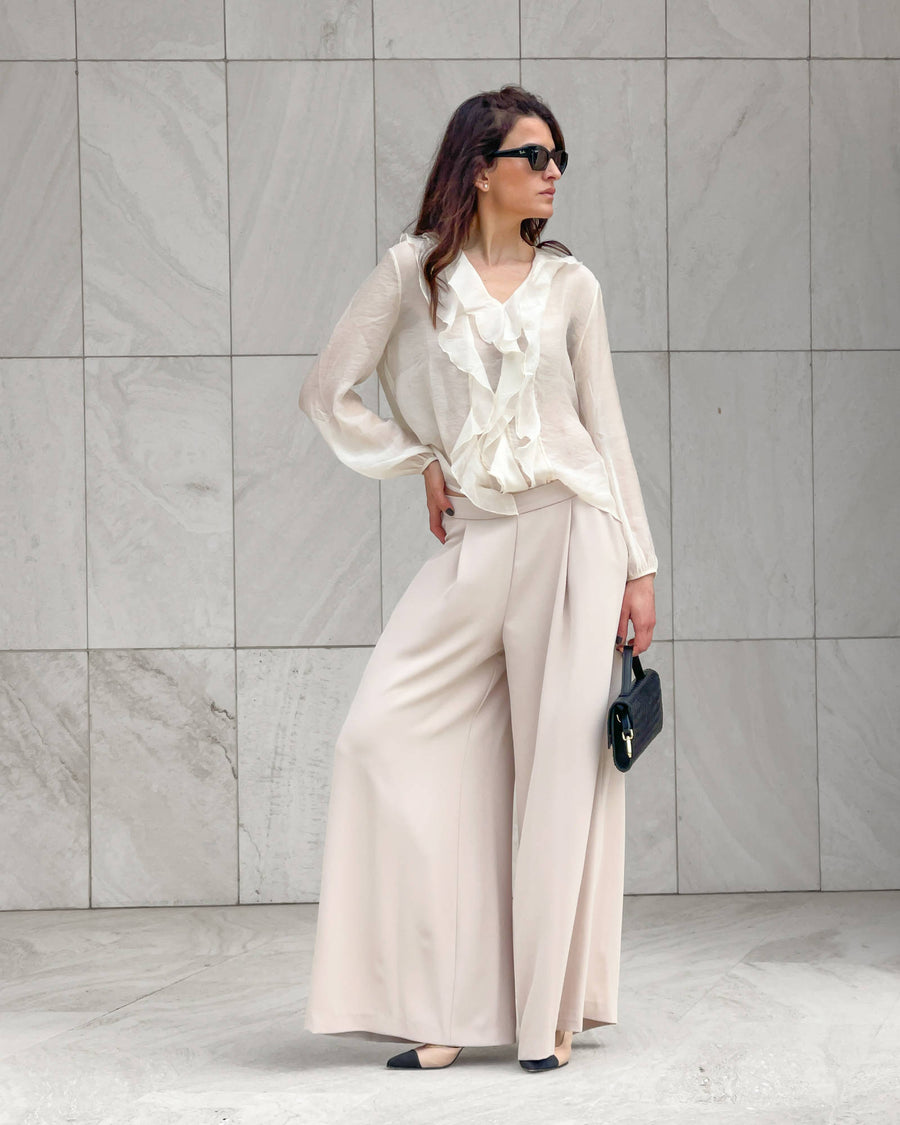 BLUSA ROUCHES OPHELIA BURRO
