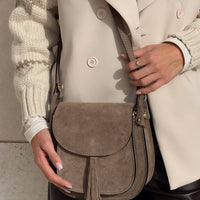 BORSA IN PELLE  ARIEL TAUPE