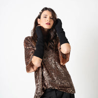 BLUSA PAILLETTES BETTY BRONZO