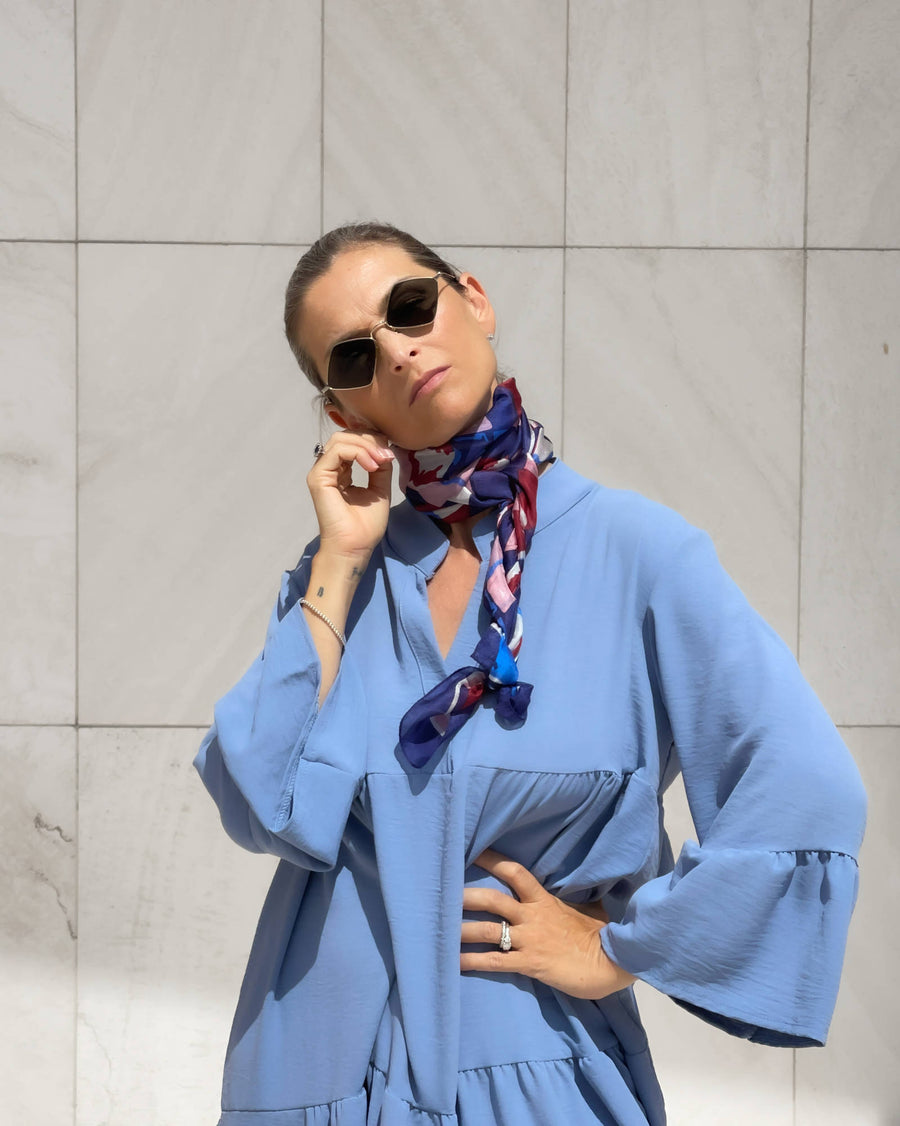 FOULARD EVORA BLU