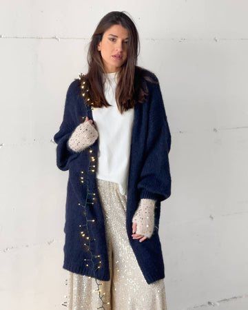 MAXI CARDIGAN COMFY BLU NAVY