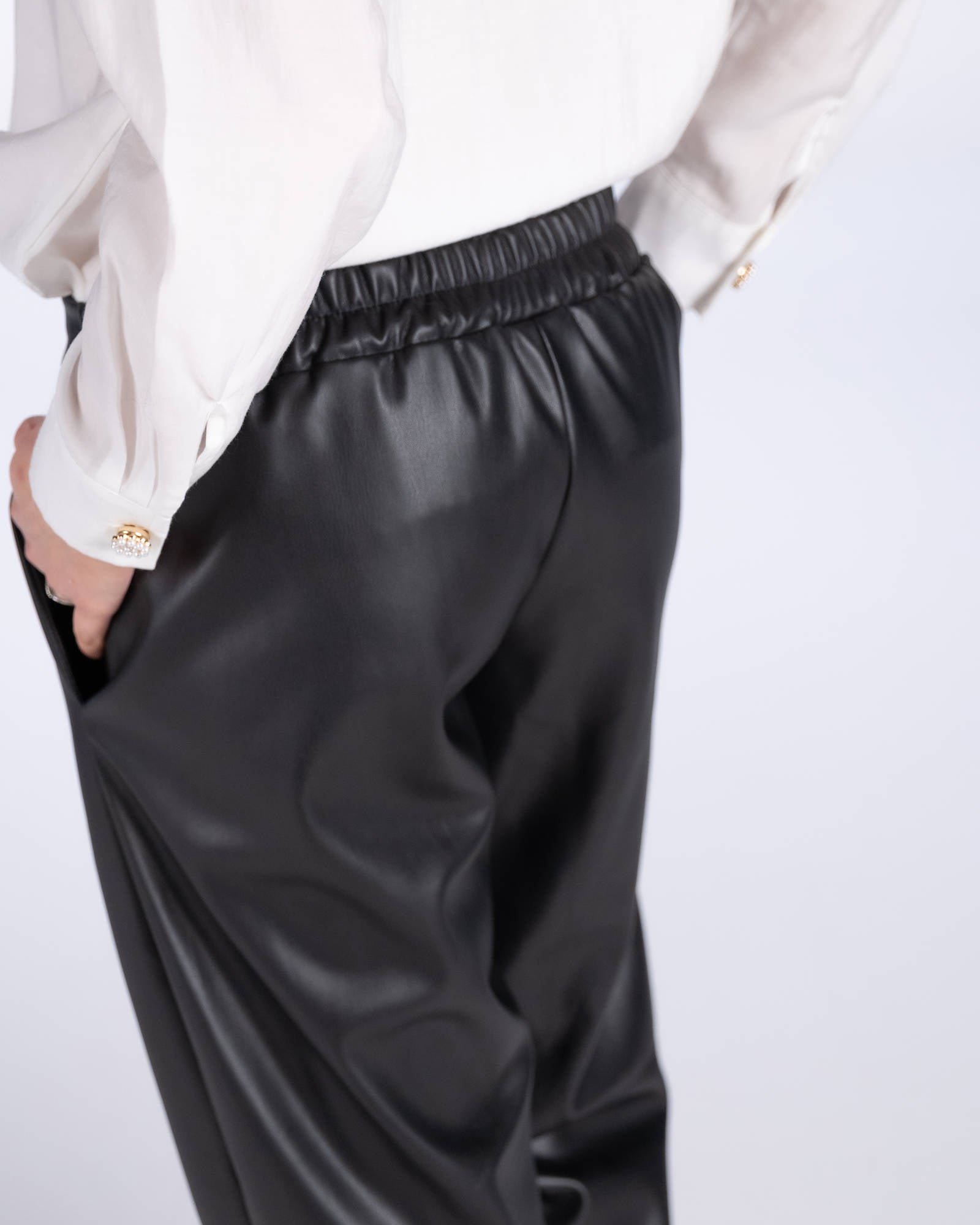 PANTALONE ECOPELLE KORA NERO