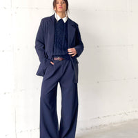 OVERSIZED DAMIAN TROUSERS BLUE