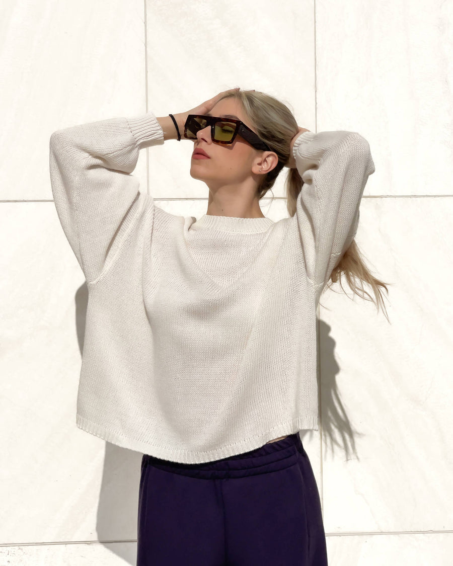 MAGLIA IN FILO NINA PANNA