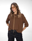MAGLIA IN VISCOSA SPYCE MARRONE