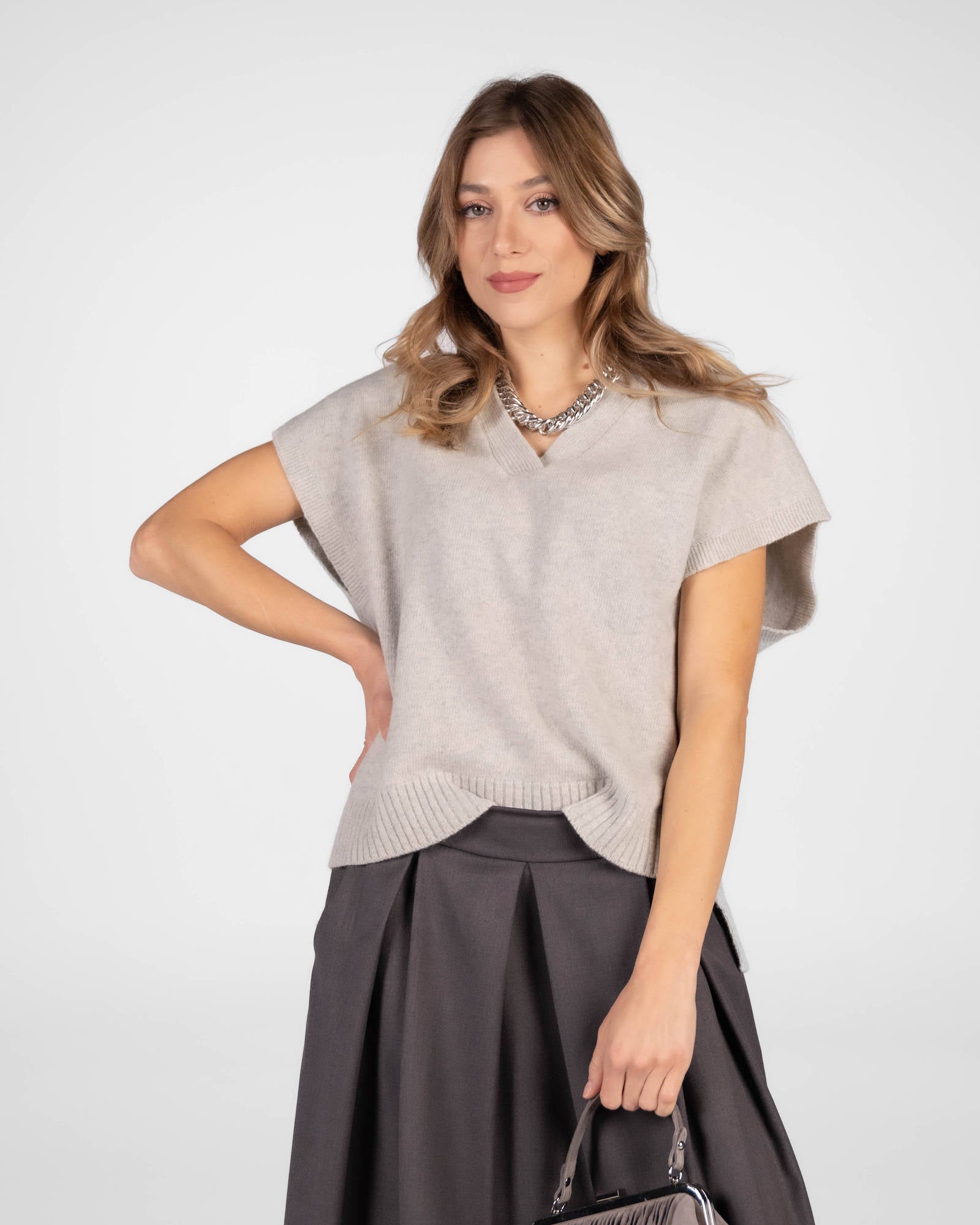 GILET IN LANA ARIEL PERLA