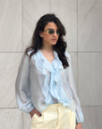 BLUSA ROUCHES OPHELIA NUVOLA