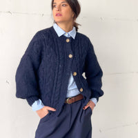 CARDIGAN TRECCIA OTIS NAVY