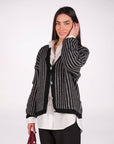 CARDIGAN NAELLE NERO GRIGIO