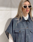 CAMICIA KIMONO FRANKLIN BLU