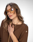 MAGLIA IN VISCOSA SPYCE MARRONE