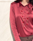 POLO SATIN NORA ROJO