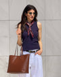 MAXI BAG IN PELLE WOLF CHOCO