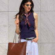 MAXI BAG IN PELLE WOLF CHOCO