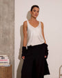 TOP CANOTTA NORA IN SATIN CALCE