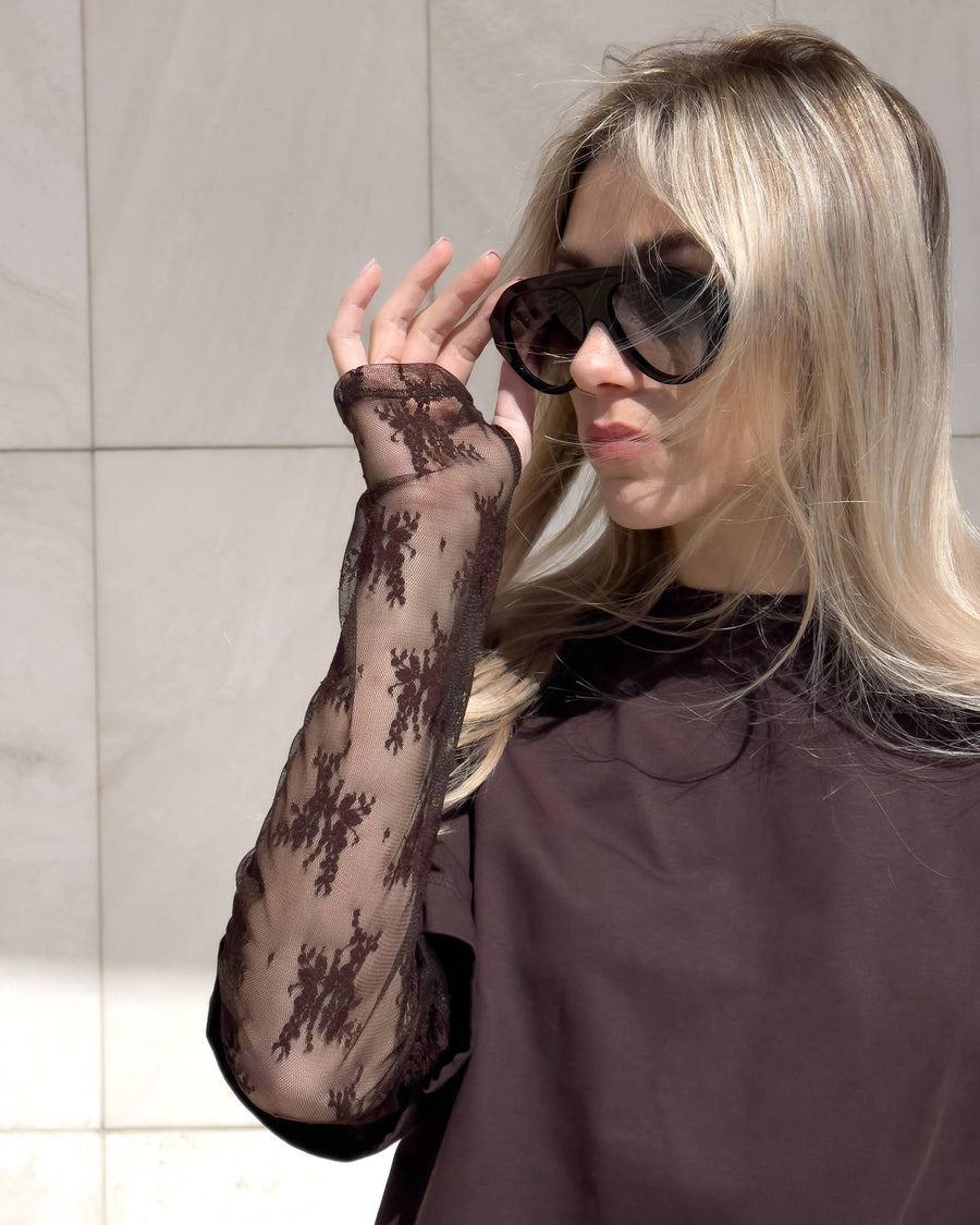T-SHIRT PARFAIT CON PIZZO CHOCO