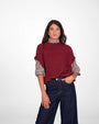 MAGLIA SENZA MANICHE ALICE BORDEAUX