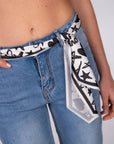 CRAVATTINO PSLOVE BIANCO NERO