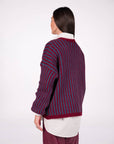 CARDIGAN NAELLE BORDEAUX BLU