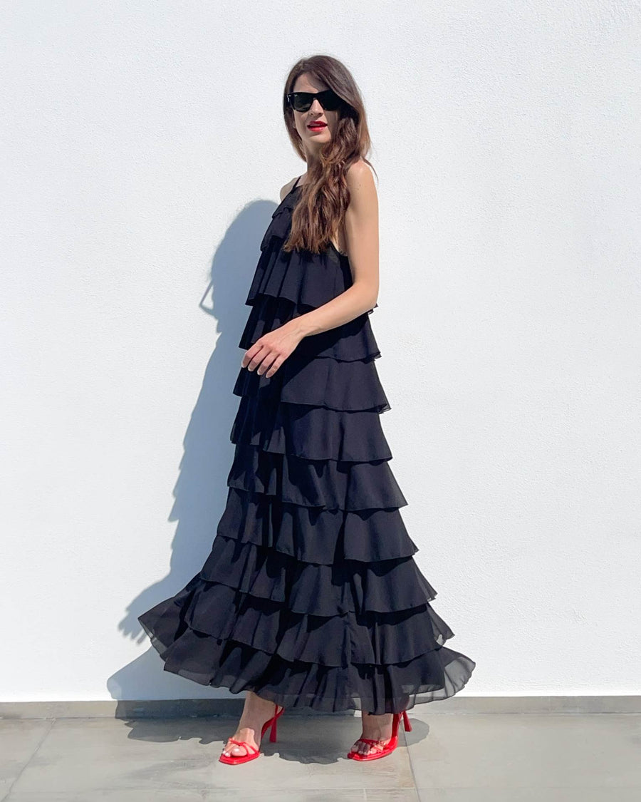 LONG DRESS AURORA NERO
