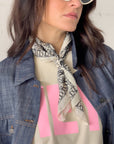 FOULARD IN SETA E COTONE PAISLEY PANNA