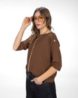 MAGLIA IN VISCOSA SPYCE MARRONE