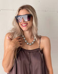 COLLANA GIROCOLLO PERLE GRIGIO