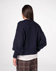 CARDIGAN A TRECCE OTIS BLU