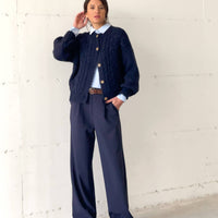 OVERSIZED DAMIAN TROUSERS BLUE