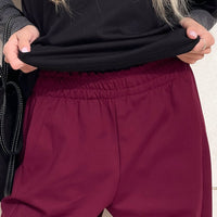 PANTALONE LIAM IN PUNTO MILANO BORDEAUX