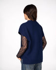 GILET IN LANA ARIEL INCHIOSTRO